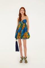 Blue Banana Grapes SleevelessMini Dress