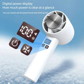 Mini Handheld Fan Semiconductor Refrigeration 1800mAh Battery Portable USB Rechargeable Hand Fans Cooling Air Cooler For Outdoor