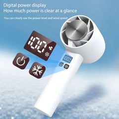 Mini Handheld Fan Semiconductor Refrigeration 1800mAh Battery Portable USB Rechargeable Hand Fans Cooling Air Cooler For Outdoor