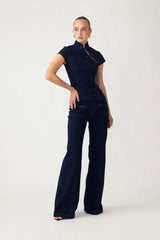 Iris Denim Top