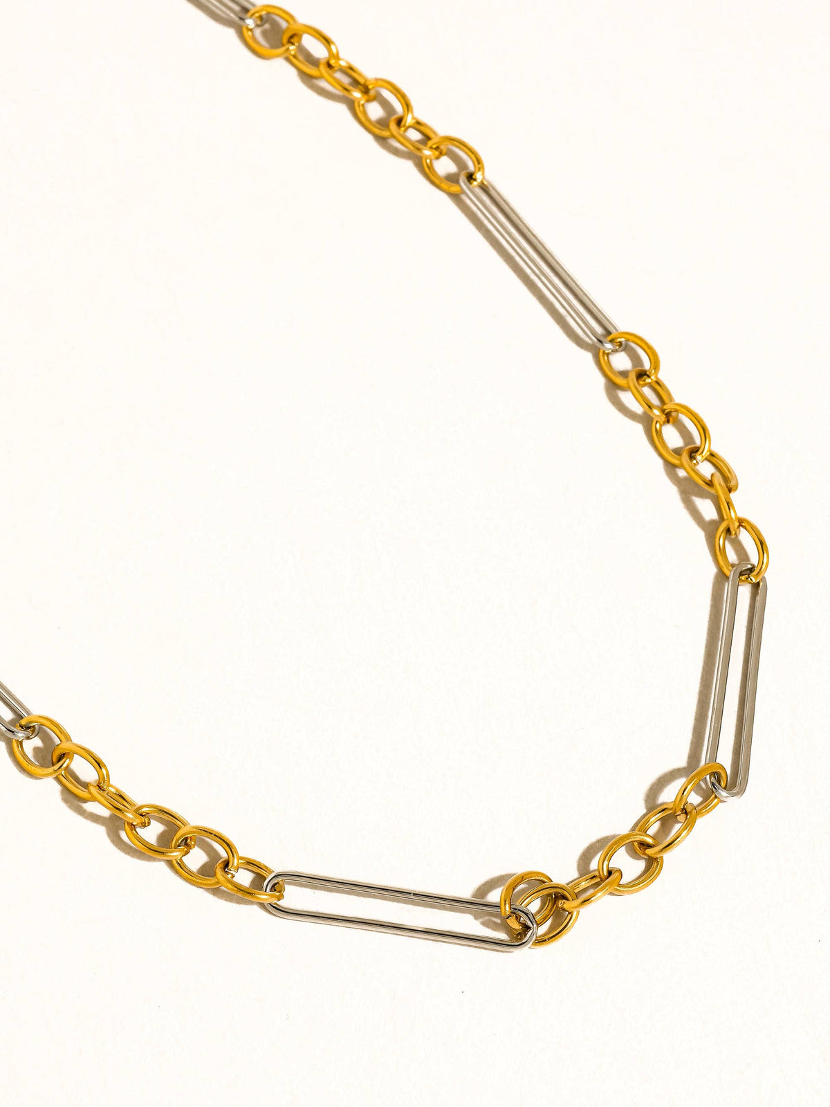 Norra 18K Gold Non-Tarnish Mixed Chain Necklace: Multi-Colored