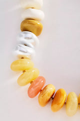Chunky Rainbow Necklace in Pearl