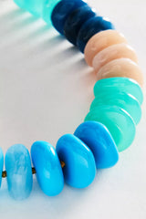 Chunky Rainbow Necklace in Turquoise