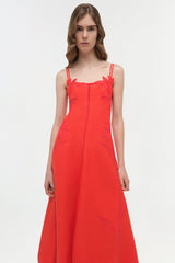 Ellery Embroidered Bustier Midi Dress