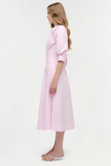 Jazz Cotton Pintuck Midi Dress