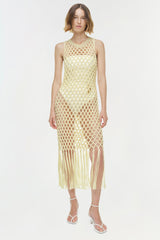 Jensen Macrame Midi Dress