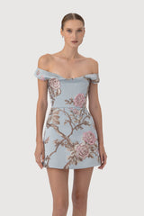 Bruna Brocade Mini Dress