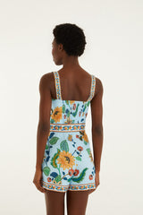 Light Blue Floral Delhi Romper