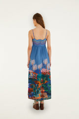 Multicolor Dream Landscape  Sleeveless Maxi Dress