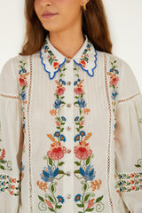 Off-White Stitched Garden Blouse