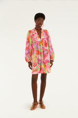 Multicolor Artsy Flora Mini Dress
