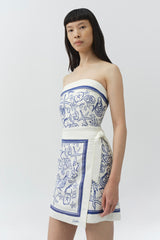 Darbie Linen Bustier Mini Dress