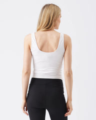 Luxe Knit Tank Top  White