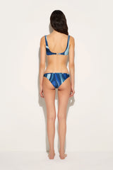 Marmo-Print Bikini Top