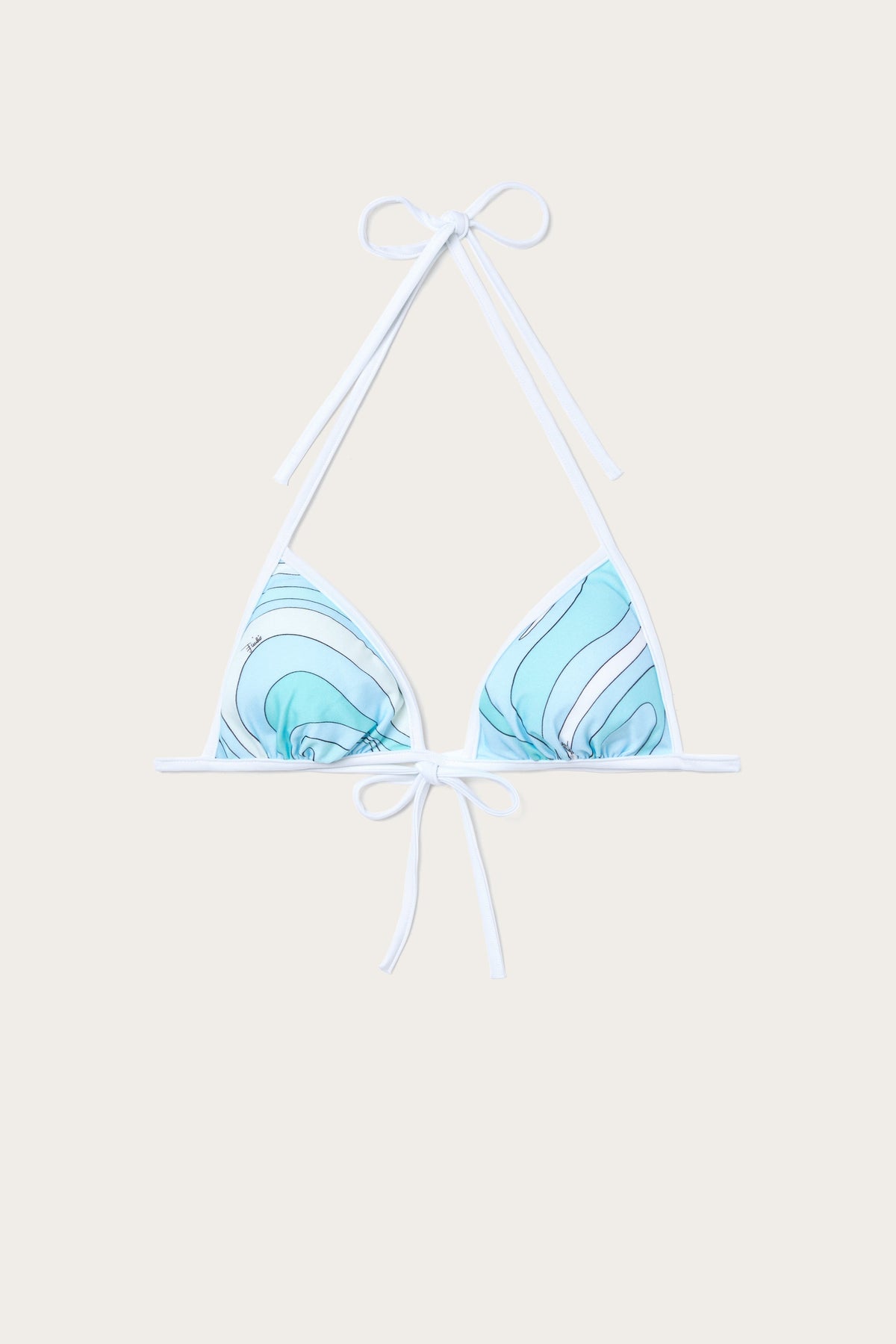 Marmo Print Bikini Top