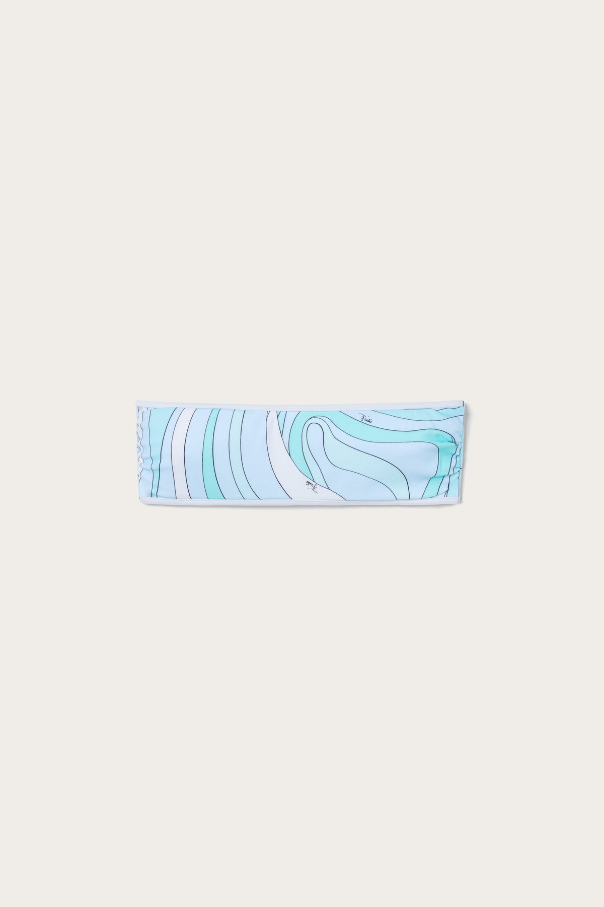 Marmo Print Bandeau Bikini Top