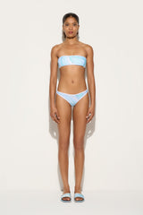 Marmo Print Bandeau Bikini Top