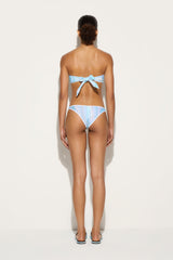 Marmo Print Bandeau Bikini Top