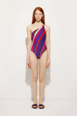 Iride Print One-Shoulder Swimsuit