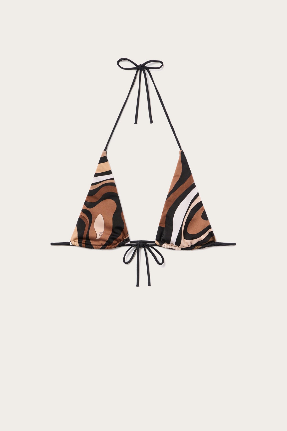 Marmo Print Triangle Bikini Top