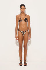 Marmo Print Triangle Bikini Top