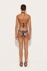 Marmo Print Triangle Bikini Top
