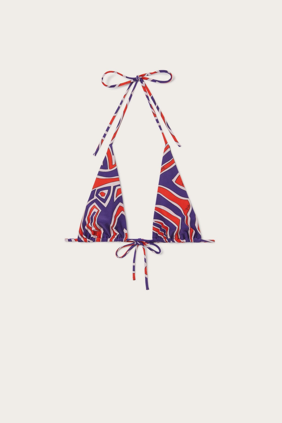 Labirinto Print Triangle Bikini Top