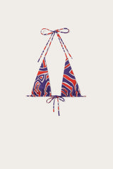 Labirinto Print Triangle Bikini Top