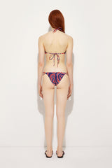 Labirinto Print Triangle Bikini Top
