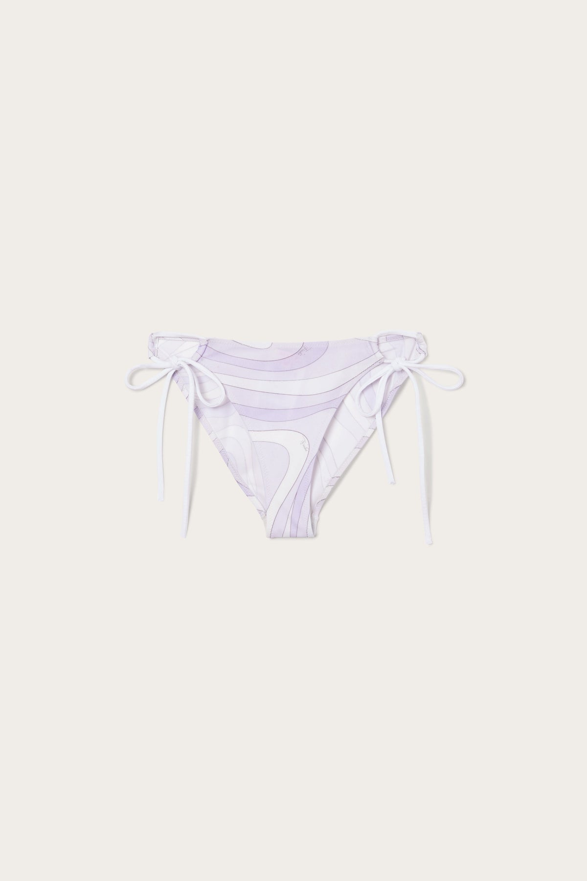 Marmo Print Bikini Bottom with Ties