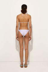 Marmo Print Bikini Bottom with Ties
