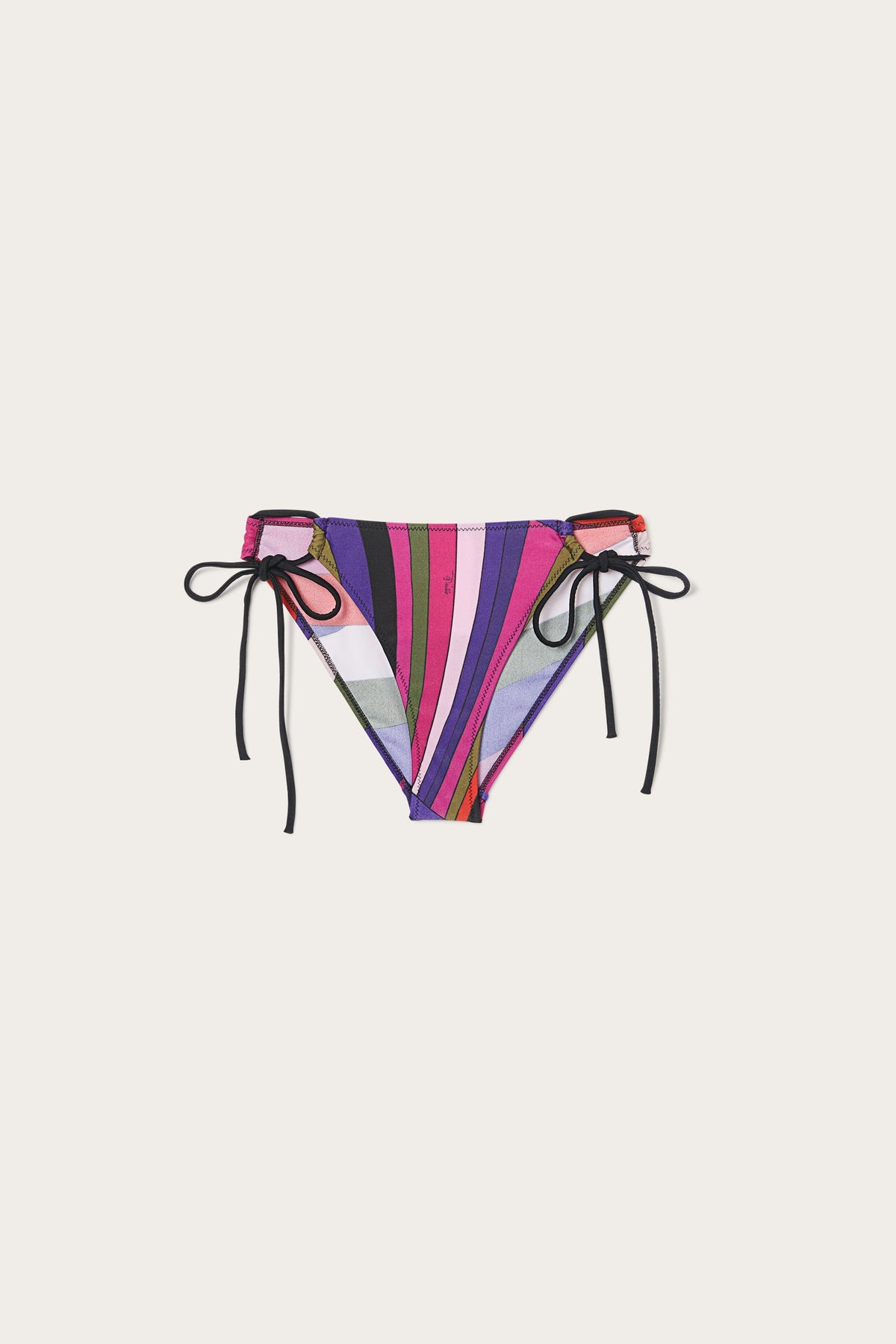 Iride Print Bikini Bottom with Ties