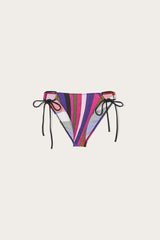 Iride Print Bikini Bottom with Ties