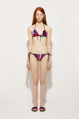 Iride Print Bikini Bottom with Ties