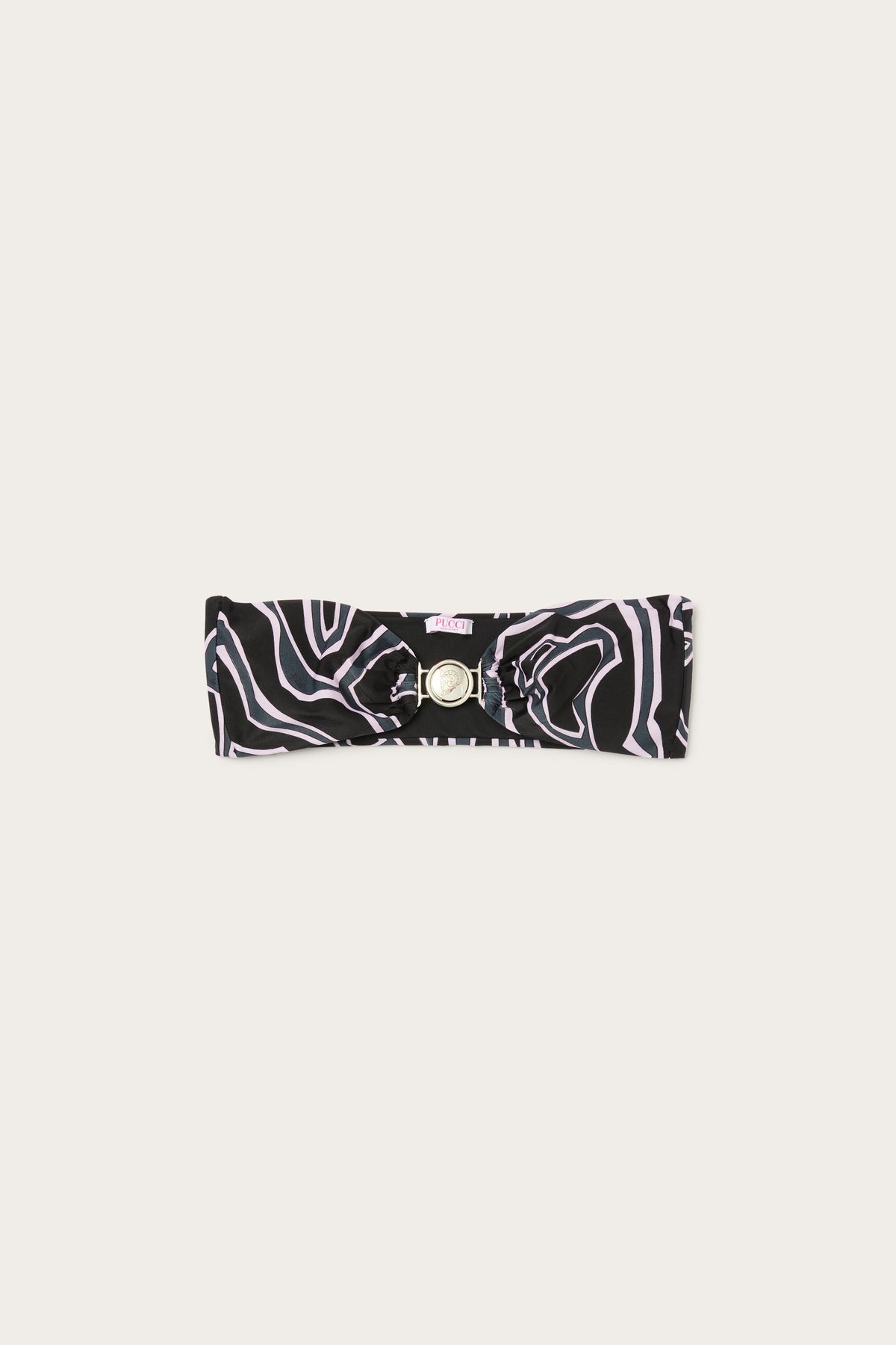Labirinto Print Bandeau Bikini Top