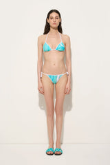 Marmo Print Triangle Bikini Top