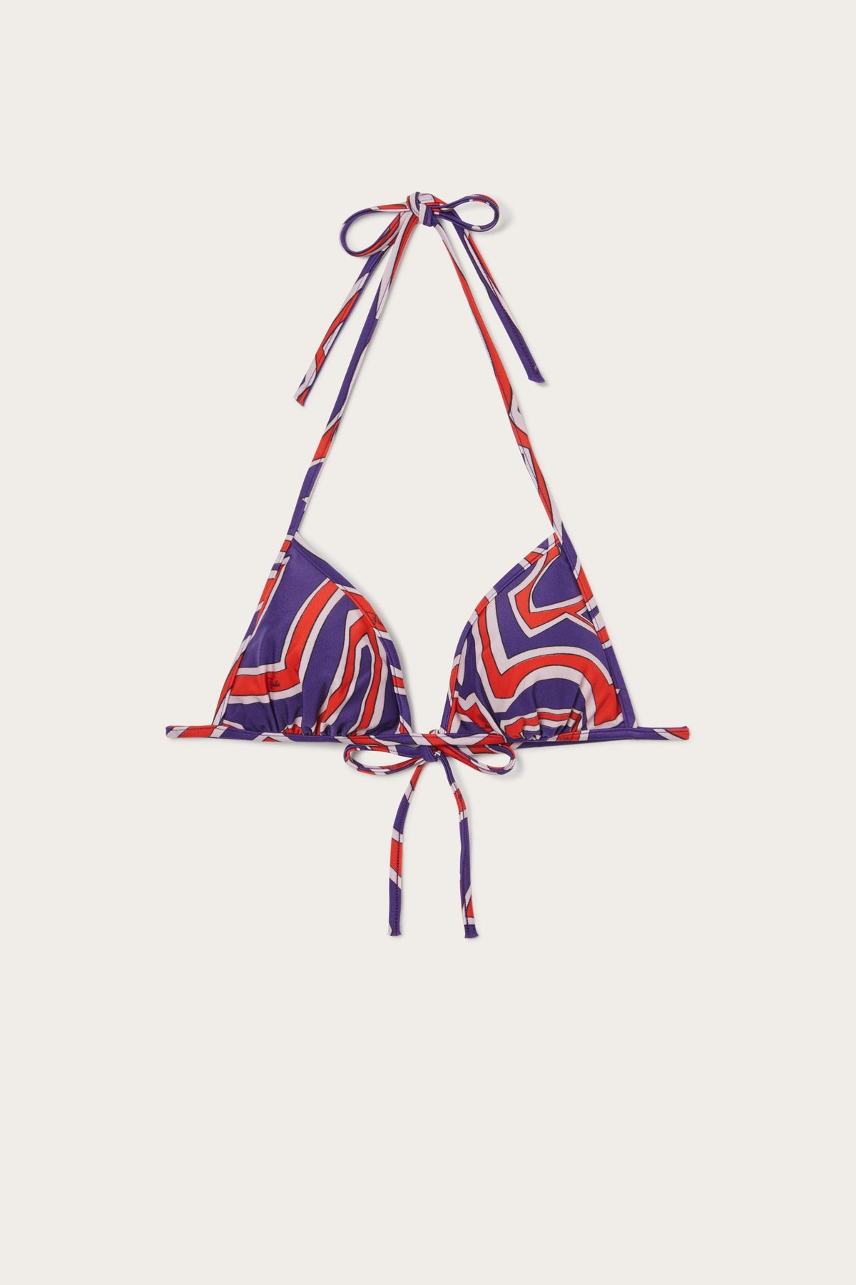 Labirinto Print Triangle Bikini Top