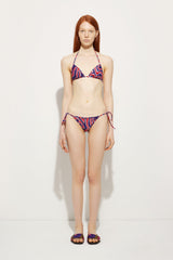 Labirinto Print Triangle Bikini Top