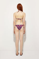Labirinto Print Triangle Bikini Top