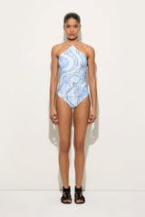 Orchidee Print Cross-Strap Swimsuit