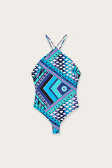 Vivara Print Cross-Strap Swimsuit