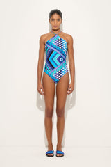 Vivara Print Cross-Strap Swimsuit