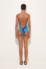 Vivara Print Cross-Strap Swimsuit