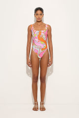 Orchidee Print One-Piece Swimsuit