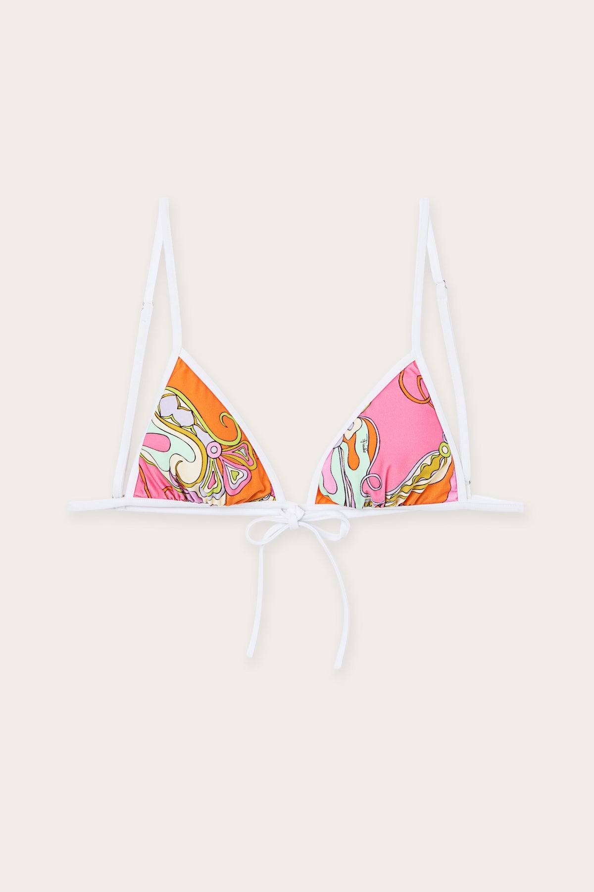Orchidee Print Triangle Bikini Top