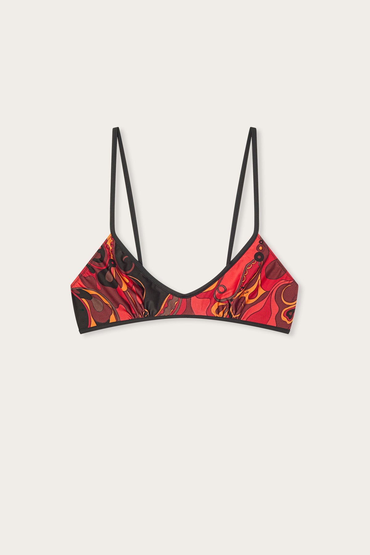 Orchidee Print Bikini Top