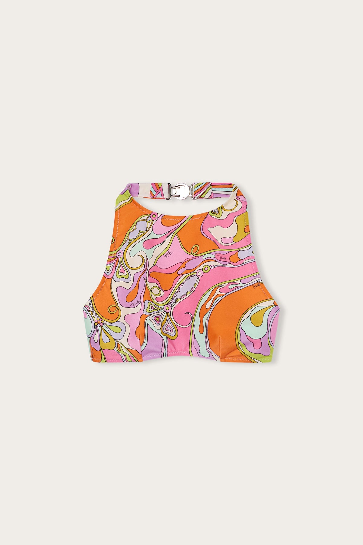 Orchidee Print Bikini Top