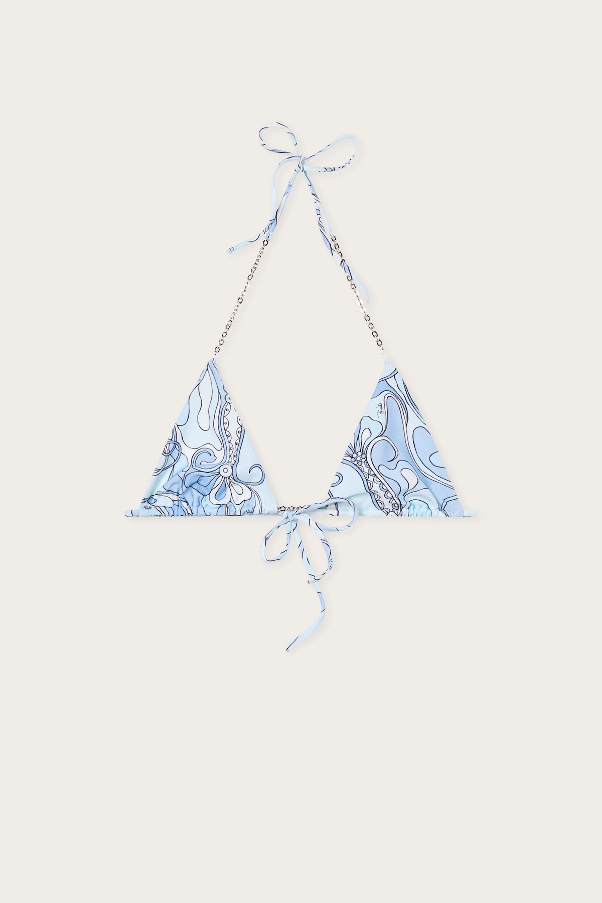 Orchidee Print Triangle Bikini Top