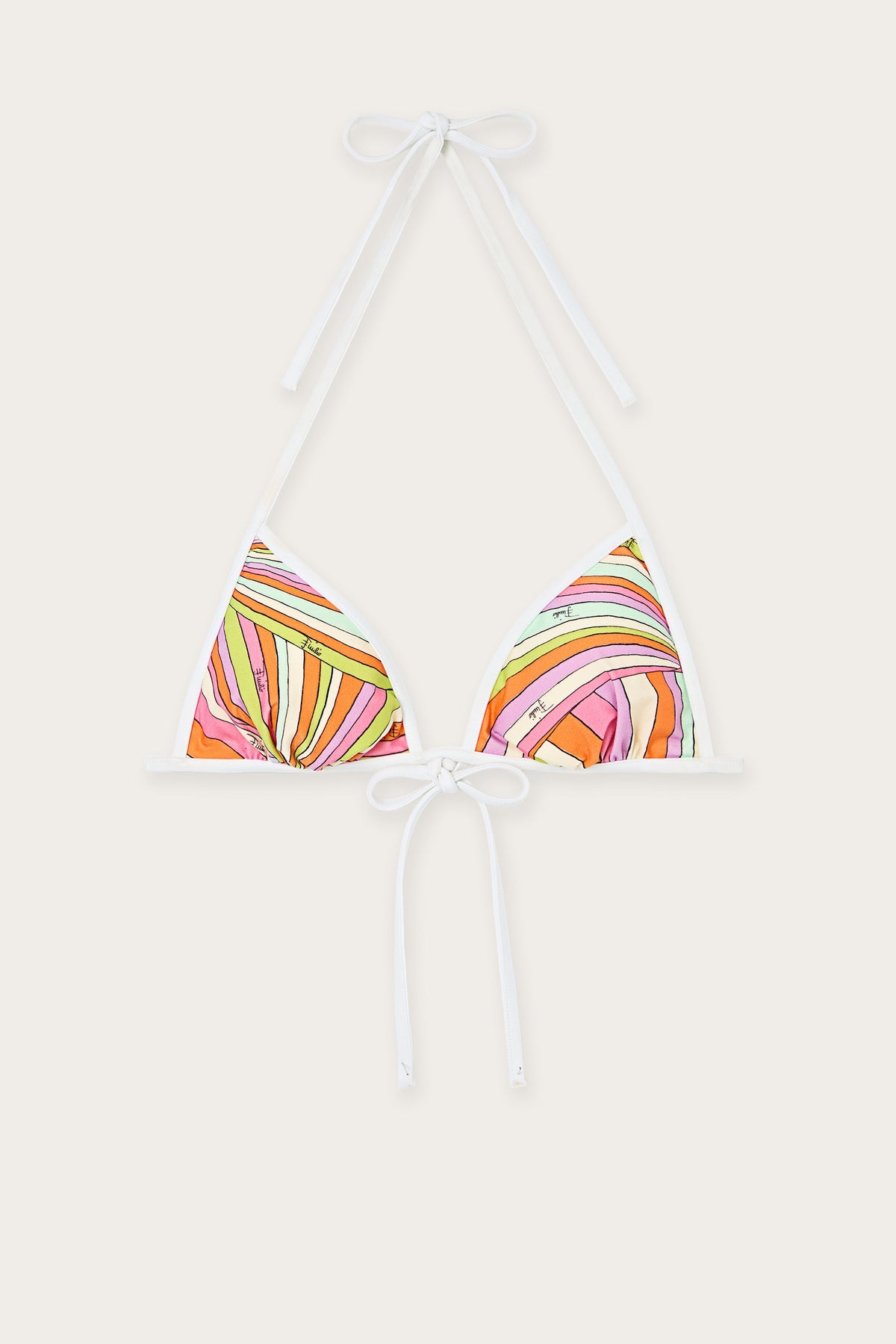 Iride Print Triangle Bikini Top