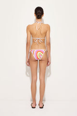 Iride Print Triangle Bikini Top